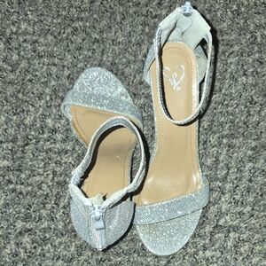 Silver Glitter Women's Sandals